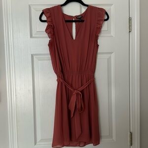 Express size medium dusty rose size medium dress with tie